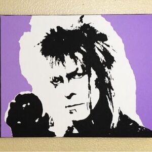 Original David Bowie Jareth Painting by Nicholas Kilborn on canvas